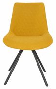 Apollo Extending Dining Set - 6-10 Seater - 160cm-220cm - Grey Ceramic - Boden Swivel Dining Chair - Yellow Fabric