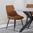 Apollo Extending Dining Set - 6-10 Seater - 160cm-220cm - Grey Ceramic - Darwin Dining Chair - Orange Fabric