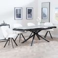 Apollo Extending Dining Set - 6-10 Seater - 160cm-220cm - Grey Ceramic - Ion Swivel Dining Chair - Cream Boucle Fabric