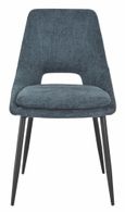 Apollo Extending Dining Set - 6-10 Seater - 160cm-220cm - Grey Ceramic - Peyton Dining Chair - Blue Fabric