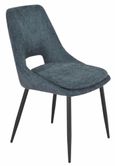 Apollo Extending Dining Set - 6-10 Seater - 160cm-220cm - Grey Ceramic - Peyton Dining Chair - Blue Fabric