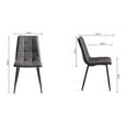 Ramsay Oak Dining Table Set - 6 Seater - 160cm - X Leg - 6 Mondrian Dark Grey Faux Leather Chairs