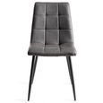 Ramsay Oak Dining Table Set - 6 Seater - 160cm - X Leg - 6 Mondrian Dark Grey Faux Leather Chairs
