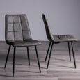 Ramsay Oak Dining Table Set - 6 Seater - 160cm - X Leg - 6 Mondrian Dark Grey Faux Leather Chairs