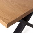 Ramsay Oak Dining Table Set - 6 Seater - 160cm - X Leg - 6 Mondrian Grey Velvet Chairs