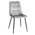 Ramsay Oak Dining Table Set - 6 Seater - 160cm - X Leg - 6 Mondrian Grey Velvet Chairs