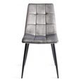 Ramsay Oak Dining Table Set - 6 Seater - 160cm - X Leg - 6 Mondrian Grey Velvet Chairs