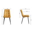 Ramsay Oak Dining Table Set - 6 Seater - 160cm - X Leg - 6 Mondrian Mustard Velvet Chairs