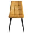 Ramsay Oak Dining Table Set - 6 Seater - 160cm - X Leg - 6 Mondrian Mustard Velvet Chairs