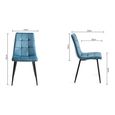 Ramsay Oak Dining Table Set - 6 Seater - 160cm - X Leg - 6 Mondrian Petrol Blue Velvet Chairs