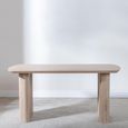Bern Fluted Dining Set - 6 Seater - 160cm - Oak - Kiefer Dining Chairs - Cream Boucle Fabric