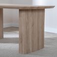 Bern Fluted Dining Set - 6 Seater - 160cm - Oak - Kiefer Dining Chairs - Cream Boucle Fabric