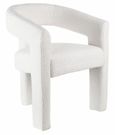 Bern Fluted Dining Set - 6 Seater - 160cm - Oak - Kiefer Dining Chairs - Cream Boucle Fabric