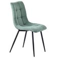 Carrara Dining Set - 4 Seater - 135cm - Round - Grey Ceramic - Extending - 4x Corona Dining Chairs - Green Fabric