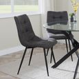 Carrara Dining Set - 4 Seater - 135cm - Round - Grey Ceramic - Extending - 4x Corona Dining Chairs - Grey Fabric