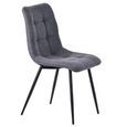 Carrara Dining Set - 4 Seater - 135cm - Round - Grey Ceramic - Extending - 4x Corona Dining Chairs - Light Grey Fabric