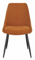 Carrara Dining Set - 4 Seater - 135cm - Round - Grey Ceramic - Extending - 4x Darwin Dining Chairs - Orange Fabric