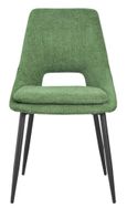 Carrara Dining Set - 4 Seater - 135cm - Round - Grey Ceramic - Extending - 4x Peyton Dining Chairs - Green Fabric