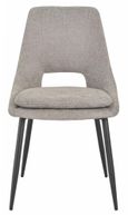 Carrara Dining Set - 4 Seater - 135cm - Round - Grey Ceramic - Extending - 4x Peyton Dining Chairs - Grey Fabric