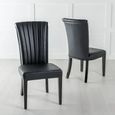 Carrera Dining Set - 4 Seater - 130cm - Round - White Marble - 4x Cadiz Dining Chairs - Black Leather