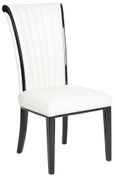 Carrera Dining Set - 4 Seater - 130cm - Round - White Marble - 4x Cadiz Dining Chairs - White Leather