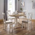 Davenport Dining Set - 4 Seater - 106cm - Round - 4 Chairs - Ivory