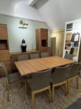 Extending Dining Set - Walnut - 6-10 Seater - 176cm-276cm with 8 Chairs - SM63/SM37 EX Display