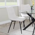 Hayden Dining Set - 6-12 Seater - 160cm-240cm - White Ceramic - Extending - Corona Dining Chairs - Beige Fabric