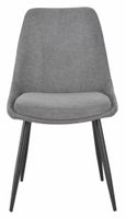 Merlin Dining Set - 6 Seater - 180cm - White Ceramic - Darwin Dining Chairs - Grey Fabric