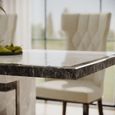Venice Dining Set - 6 Seater - 160cm - Grey Marble - Mimi Dining Chairs - Cream Leather