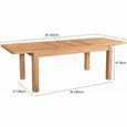 Treviso Extending Dining Table - 6-10 Seater - 180cm-250cm - Oak