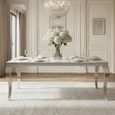 Louis Dining Table - Grey Marble & Chrome - Sizes Available