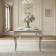 Louis Dining Table - Grey Marble & Chrome - Sizes Available