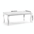 Louis Dining Table - Grey Marble & Chrome - Sizes Available