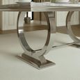 Glacier Dining Table - Grey Marble & Chrome - Sizes Available