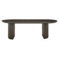 Kingston Brown 12 Seater Oval Dining Table with Fluted Base