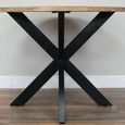 Dining Table - 100cm - 4 Seater - Round - Spider Legs - Mango Wood and Metal