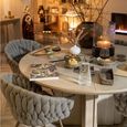Tambour Beige 6 Seater 150cm Round Dining Table thumbnail 3