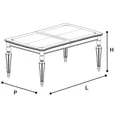 Torriani Italian Extending Dining Table - 180cm-270cm - 6-10 Seater - Ivory