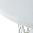 Clearance - Boho Round 6 Seater 140cm Dining Table White Carved Wood thumbnail 4