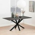 Heaven Dining Table - 6 Seater - 160cm - Black Ceramic - with Star Legs