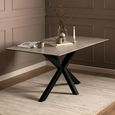 Heaven Dining Table - 6 Seater - 160cm - Grey Ceramic - with Star Legs