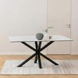 Heaven Dining Table - 6 Seater - 160cm - White Ceramic - with Star Legs