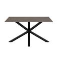 Heaven Dining Table - 4 Seater - 135cm - Black Ceramic - with Star Legs