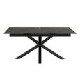 Heaven Extending Dining Table - 6-8 Seater - 168cm-210cm - Black Ceramic - with Star Legs