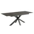 Heaven Extending Dining Table - 6-8 Seater - 168cm-210cm - Black Ceramic - with Star Legs