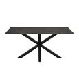 Heaven Dining Table - 6 Seater - 160cm - Black Ceramic - with Star Legs