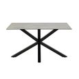 Heaven Dining Table - 4 Seater - 135cm - Grey Ceramic - with Star Legs