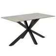 Heaven Dining Table - 4 Seater - 135cm - Grey Ceramic - with Star Legs