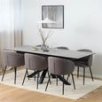 Heaven Extending Dining Table - 6-8 Seater - 168cm-210cm - Grey Ceramic - with Star Legs